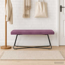 vidaXL pad Lila 110 x 40 x 45 cm Bársony