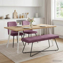 vidaXL pad Lila 110 x 40 x 45 cm Bársony