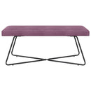 vidaXL pad Lila 110 x 40 x 45 cm Bársony