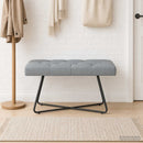 vidaXL Gombos varrású pad Világosszürke 80 x 40 x 46 cm Szövet