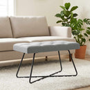 vidaXL Gombos varrású pad Világosszürke 80 x 40 x 46 cm Szövet