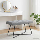 vidaXL Gombos varrású pad Világosszürke 80 x 40 x 46 cm Szövet