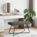 vidaXL Gombos varrású pad Sötétszürke 80 x 40 x 46 cm Szövet