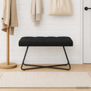 vidaXL Gombos varrású pad Fekete 80 x 40 x 46 cm Szövet