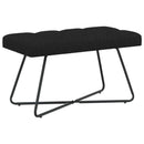 vidaXL Gombos varrású pad Fekete 80 x 40 x 46 cm Szövet