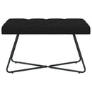 vidaXL Gombos varrású pad Fekete 80 x 40 x 46 cm Szövet