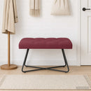 vidaXL Gombos varrású pad Bordó 80 x 40 x 46 cm Szövet