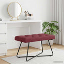 vidaXL Gombos varrású pad Bordó 80 x 40 x 46 cm Szövet