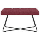 vidaXL Gombos varrású pad Bordó 80 x 40 x 46 cm Szövet