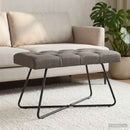 vidaXL Gombos varrású pad Sötét Barna 80 x 40 x 46 cm Szövet