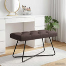 vidaXL Gombos varrású pad Sötét Barna 80 x 40 x 46 cm Szövet
