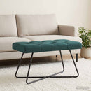 vidaXL Gombos varrású pad Sötétzöld 80 x 40 x 46 cm Szövet