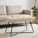 vidaXL Gombos varrású pad Krémszínű 80 x 40 x 46 cm Szövet