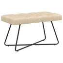 vidaXL Gombos varrású pad Krémszínű 80 x 40 x 46 cm Szövet