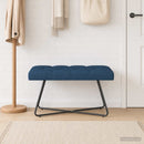 vidaXL Gombos varrású pad Kék 80 x 40 x 46 cm Szövet