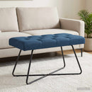 vidaXL Gombos varrású pad Kék 80 x 40 x 46 cm Szövet