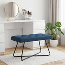 vidaXL Gombos varrású pad Kék 80 x 40 x 46 cm Szövet