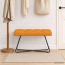 vidaXL Gombos varrású pad Sötét sárga 80 x 40 x 46 cm Szövet