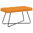 vidaXL Gombos varrású pad Sötét sárga 80 x 40 x 46 cm Szövet