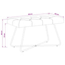 vidaXL Gombos varrású pad Sötét sárga 80 x 40 x 46 cm Szövet