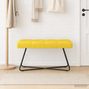 vidaXL Gombos varrású pad Világos sárga 80 x 40 x 46 cm Szövet