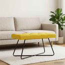 vidaXL Gombos varrású pad Világos sárga 80 x 40 x 46 cm Szövet