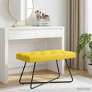 vidaXL Gombos varrású pad Világos sárga 80 x 40 x 46 cm Szövet