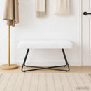 vidaXL Gombos varrású pad Fehér 80 x 40 x 46 cm Szövet