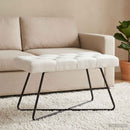 vidaXL Gombos varrású pad Fehér 80 x 40 x 46 cm Szövet