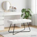 vidaXL Gombos varrású pad Fehér 80 x 40 x 46 cm Szövet