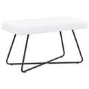 vidaXL Gombos varrású pad Fehér 80 x 40 x 46 cm Szövet