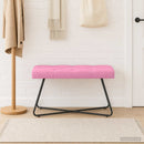 vidaXL Gombos varrású pad Rózsaszín 80 x 40 x 46 cm Szövet