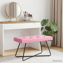 vidaXL Gombos varrású pad Rózsaszín 80 x 40 x 46 cm Szövet