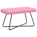 vidaXL Gombos varrású pad Rózsaszín 80 x 40 x 46 cm Szövet