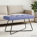 vidaXL Gombos varrású pad Farmerkék 80 x 40 x 46 cm Szövet