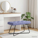 vidaXL Gombos varrású pad Farmerkék 80 x 40 x 46 cm Szövet