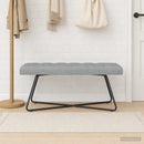 vidaXL Gombos varrású pad Világosszürke 110 x 40 x 46 cm Szövet