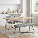 vidaXL Gombos varrású pad Világosszürke 110 x 40 x 46 cm Szövet