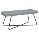 vidaXL Gombos varrású pad Világosszürke 110 x 40 x 46 cm Szövet