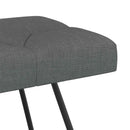 vidaXL Gombos varrású pad Sötétszürke 110 x 40 x 46 cm Szövet