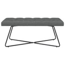 vidaXL Gombos varrású pad Sötétszürke 110 x 40 x 46 cm Szövet