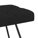 vidaXL Gombos varrású pad Fekete 110 x 40 x 46 cm Szövet
