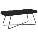 vidaXL Gombos varrású pad Fekete 110 x 40 x 46 cm Szövet