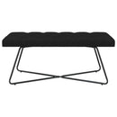 vidaXL Gombos varrású pad Fekete 110 x 40 x 46 cm Szövet
