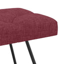 vidaXL Gombos varrású pad Bordó 110 x 40 x 46 cm Szövet