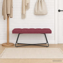 vidaXL Gombos varrású pad Bordó 110 x 40 x 46 cm Szövet