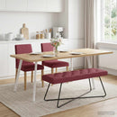 vidaXL Gombos varrású pad Bordó 110 x 40 x 46 cm Szövet