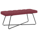 vidaXL Gombos varrású pad Bordó 110 x 40 x 46 cm Szövet