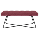vidaXL Gombos varrású pad Bordó 110 x 40 x 46 cm Szövet