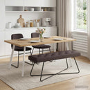 vidaXL Gombos varrású pad Sötét Barna 110 x 40 x 46 cm Szövet